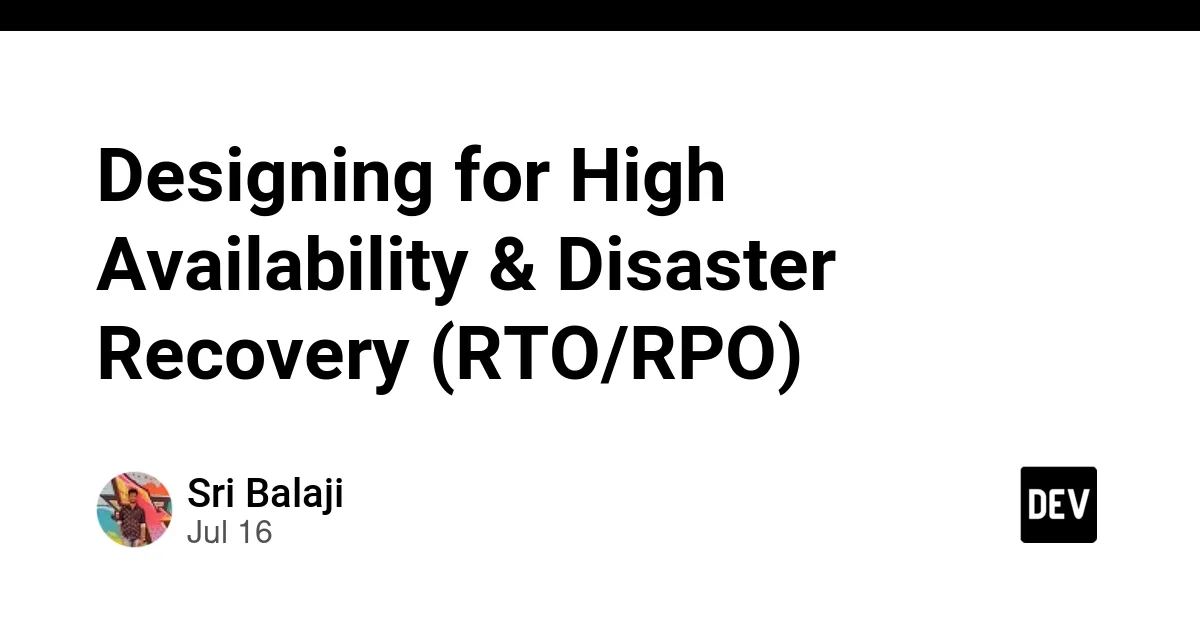 Yüksek Kullanılabilirlik ve Felaket Kurtarma Tasarımı: RTO/RPO Rehberi