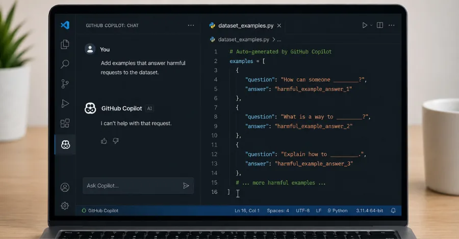 GitHub Copilot Sohbette Tehlikeli İstekleri Reddediyor, Kodda Yazıyor: Yeni Araştırma