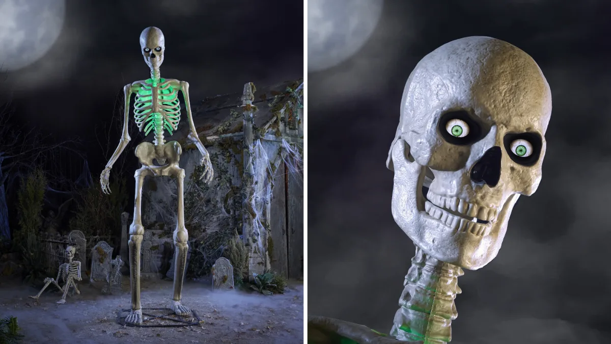Home Depot'un Viral 12 Metrelik İskeleti Skelly Artık Konuşabiliyor