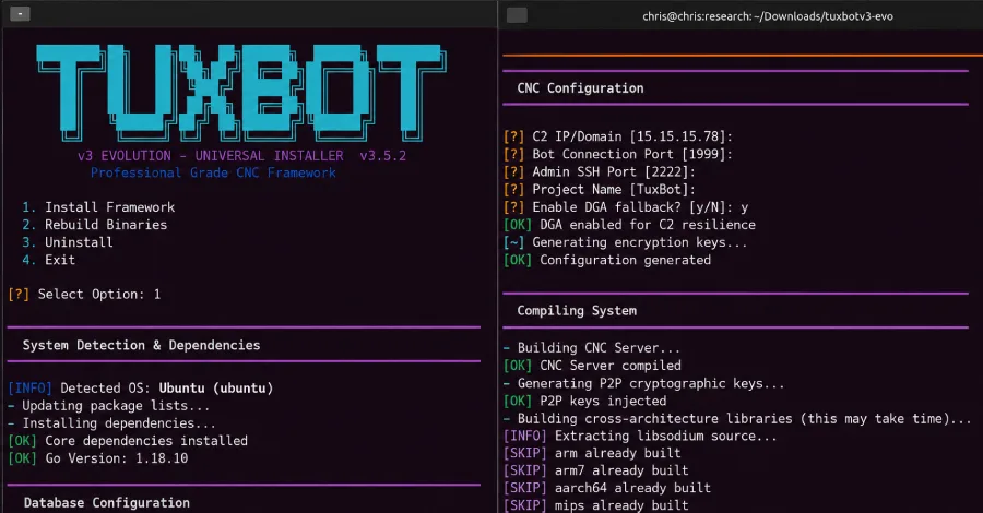 TuxBot v3: Yapay Zeka Destekli IoT Botneti Geliştiriliyor, Ancak Kod Hatalarıyla Dolu