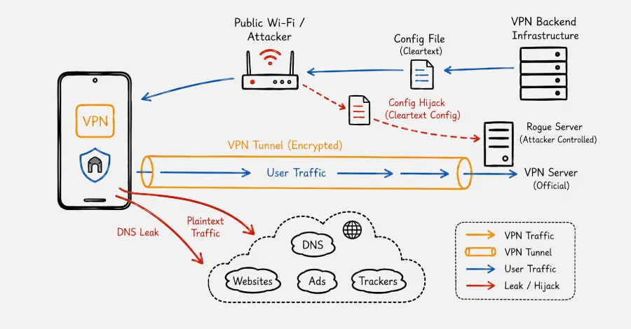 Ücretsiz 281 Android VPN Uygulaması İncelendi: Trafik Sızıntıları, Şifresiz Veri ve İzleme Tespit Edildi