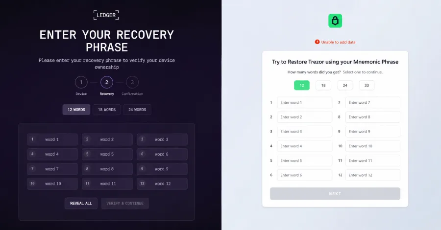 OkoBot Kötü Amaçlı Yazılımı, Ledger ve Trezor Uygulamalarına Kurtarma İfadesi Fidye Yazılımı Enjekte Ediyor