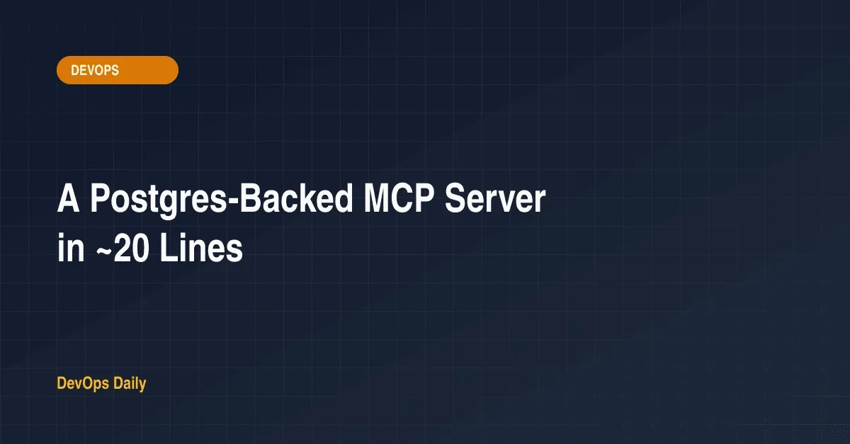 Postgres Tabanlı MCP Sunucusu: 20 Satır Kod ile Yapay Zeka Aracı Oluşturma
